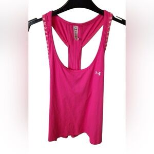 NWT Under Armour Pink Sleeveless Tank Workout Exercise Top Sz L